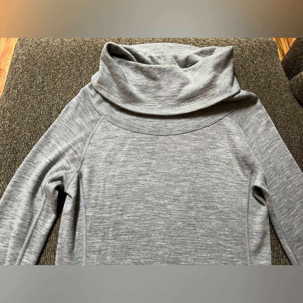 Woolly pro-knit merino wool long sleeve cowl neck tunic top with pockets… - Picture 2 of 16